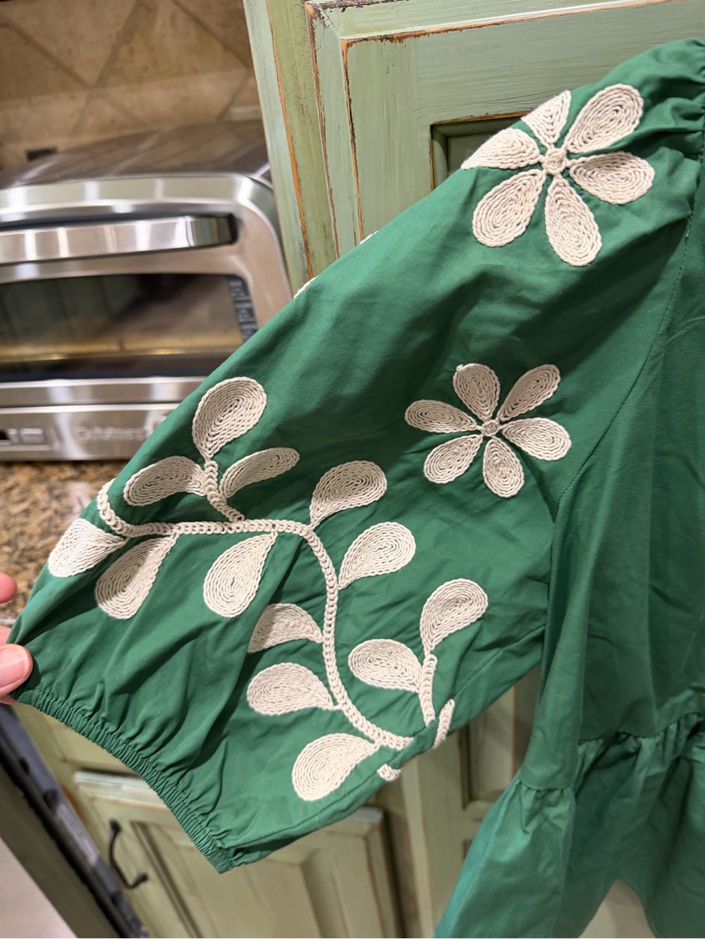 entro Green with White Floral Embroidery - Picture 3 of 6